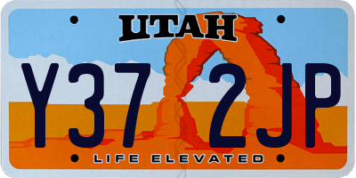 UT license plate Y372JP