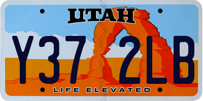 UT license plate Y372LB