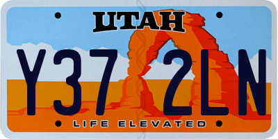 UT license plate Y372LN
