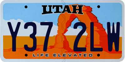 UT license plate Y372LW