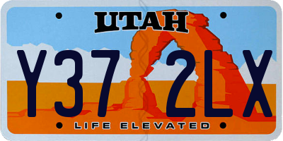 UT license plate Y372LX
