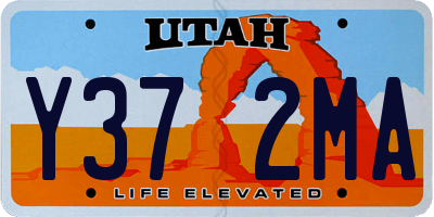 UT license plate Y372MA