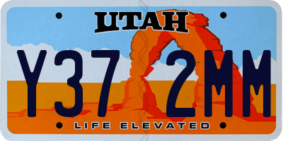 UT license plate Y372MM