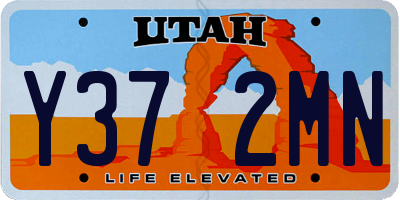 UT license plate Y372MN