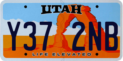 UT license plate Y372NB
