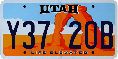UT license plate Y372OB