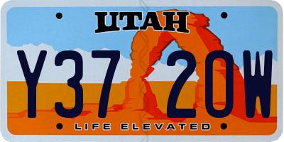 UT license plate Y372OW