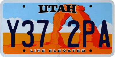 UT license plate Y372PA