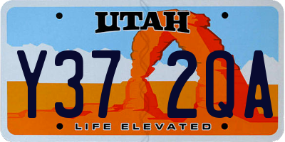 UT license plate Y372QA