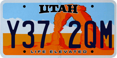 UT license plate Y372QM
