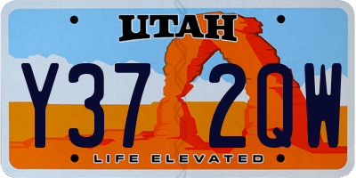 UT license plate Y372QW