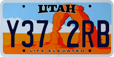 UT license plate Y372RB