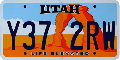 UT license plate Y372RW