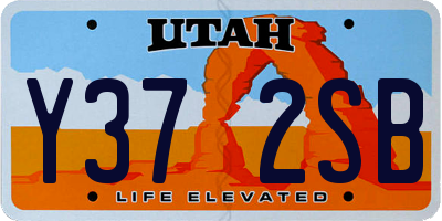 UT license plate Y372SB