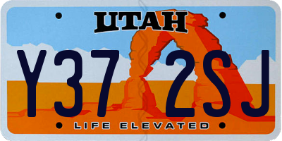 UT license plate Y372SJ