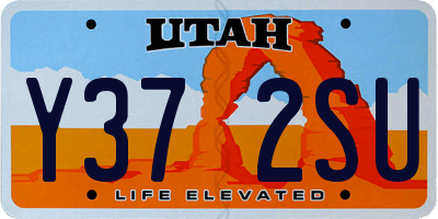 UT license plate Y372SU