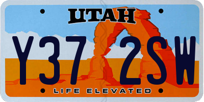 UT license plate Y372SW