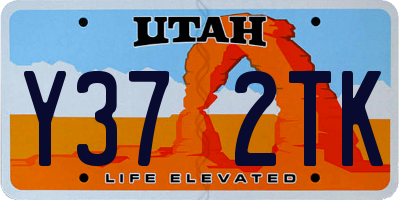 UT license plate Y372TK