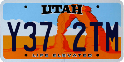 UT license plate Y372TM