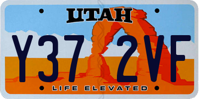 UT license plate Y372VF