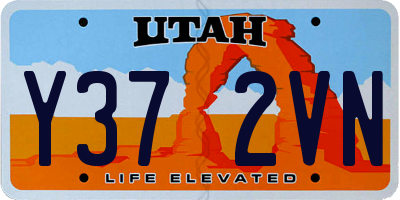 UT license plate Y372VN