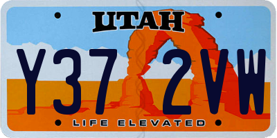 UT license plate Y372VW
