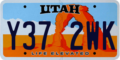 UT license plate Y372WK