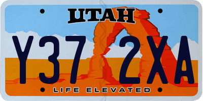 UT license plate Y372XA
