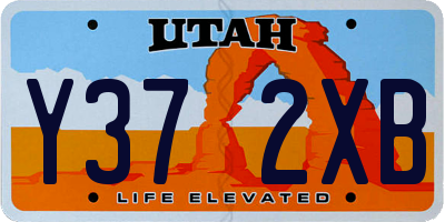 UT license plate Y372XB