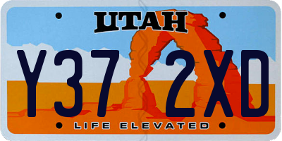 UT license plate Y372XD