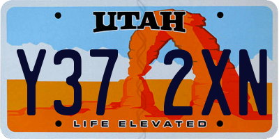 UT license plate Y372XN