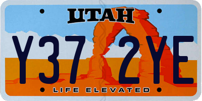 UT license plate Y372YE