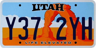 UT license plate Y372YH