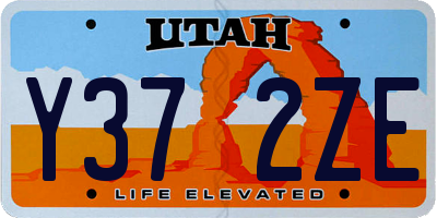 UT license plate Y372ZE