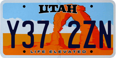 UT license plate Y372ZN