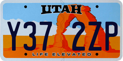 UT license plate Y372ZP