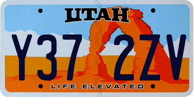 UT license plate Y372ZV