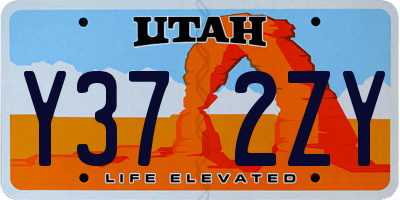 UT license plate Y372ZY
