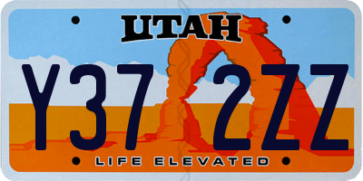 UT license plate Y372ZZ