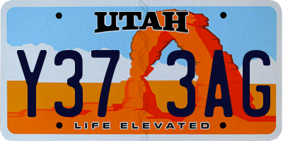 UT license plate Y373AG