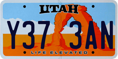 UT license plate Y373AN