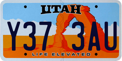UT license plate Y373AU