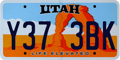 UT license plate Y373BK