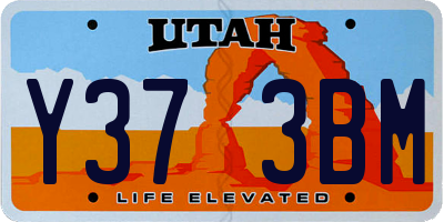 UT license plate Y373BM
