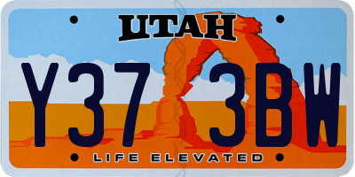 UT license plate Y373BW