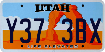 UT license plate Y373BX
