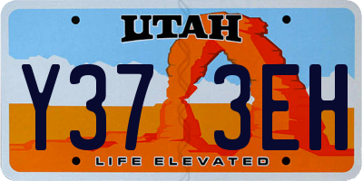 UT license plate Y373EH