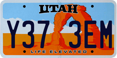 UT license plate Y373EM