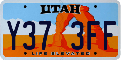 UT license plate Y373FF