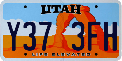UT license plate Y373FH